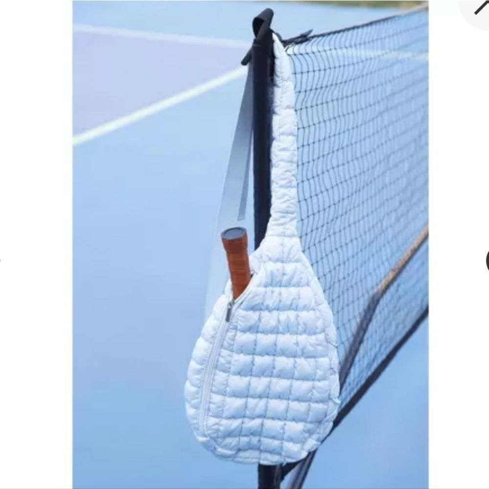 🆕️🏓Pickle O Joe Quilted Sling Pickleball Bag - Dusty Gray